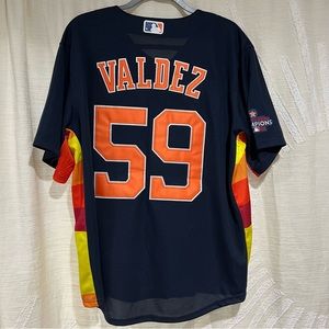 Houston Astros Framber Valdez Navy Sunday Jersey - S
